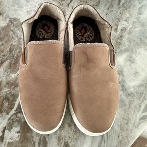 Olukai Pehuea Heu Slipper Sneakers Taupe Grey